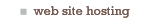 web site hosting